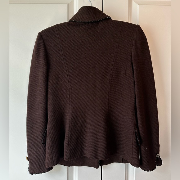 St. John Collection by Marie Gray Vintage Chocolate Brown Suit Set (Size 4) - Picture 2 of 16